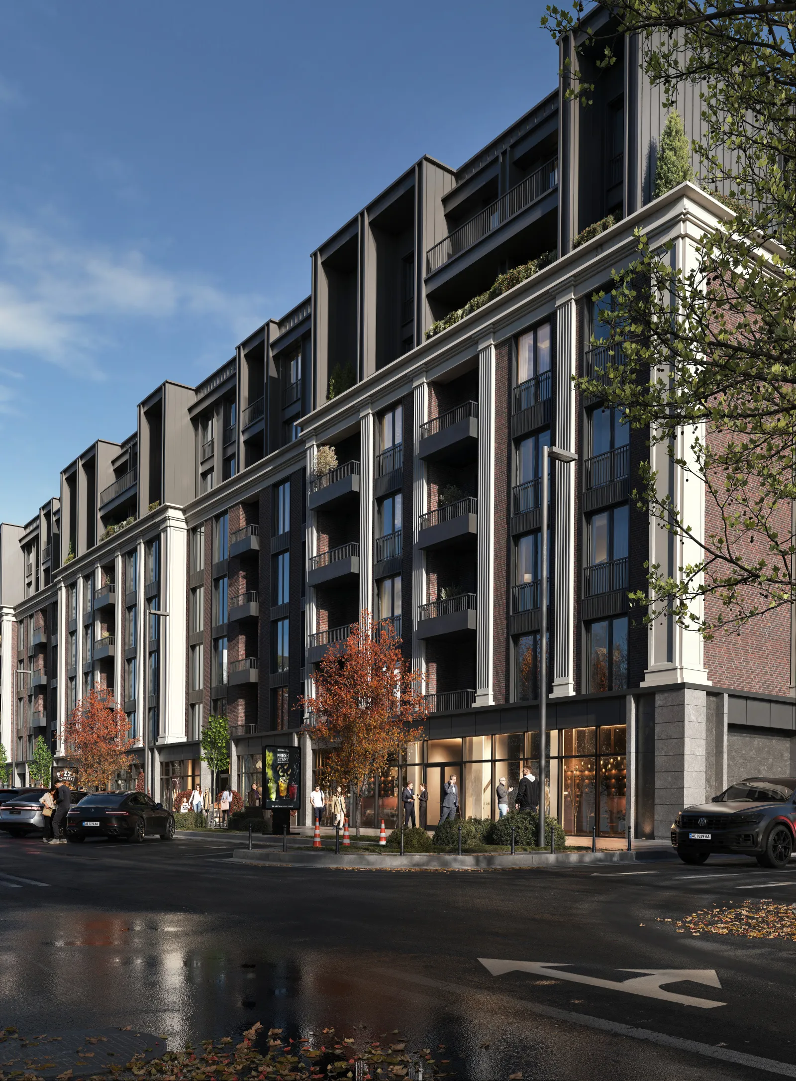 Riviera Aparts — фасад з вулиці